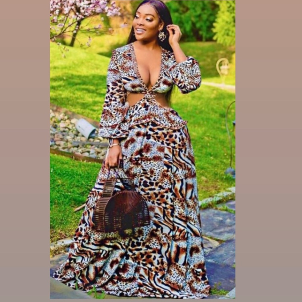 Strap Laced Back Maxi Dress
